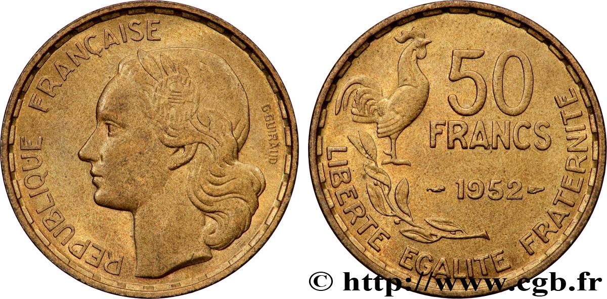 50 francs Guiraud 1952  F.425/8 MS60 