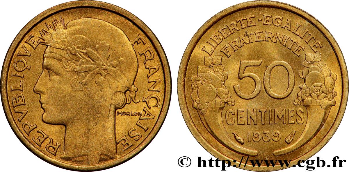50 centimes Morlon 1939  F.192/15 MS65 