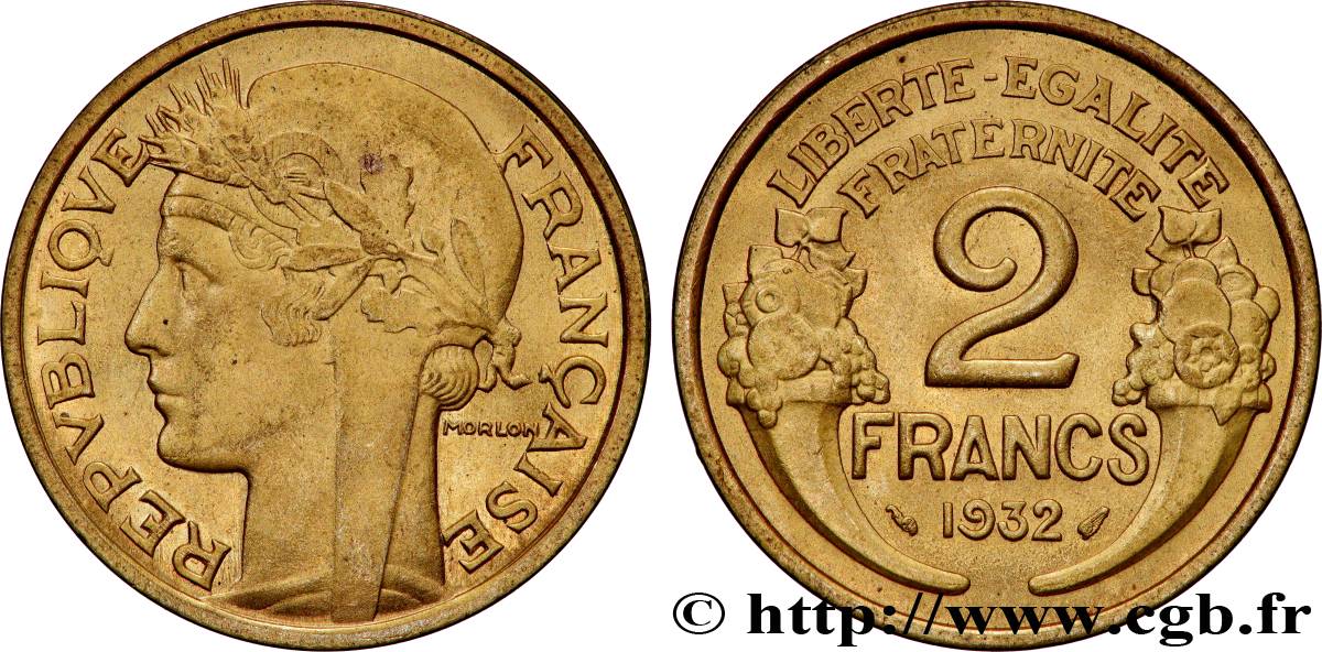 2 francs Morlon 1932  F.268/3 VZ60 