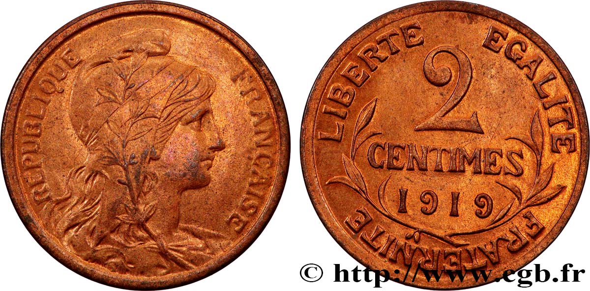 2 centimes Daniel-Dupuis 1919 Paris F.110/19 SUP62 