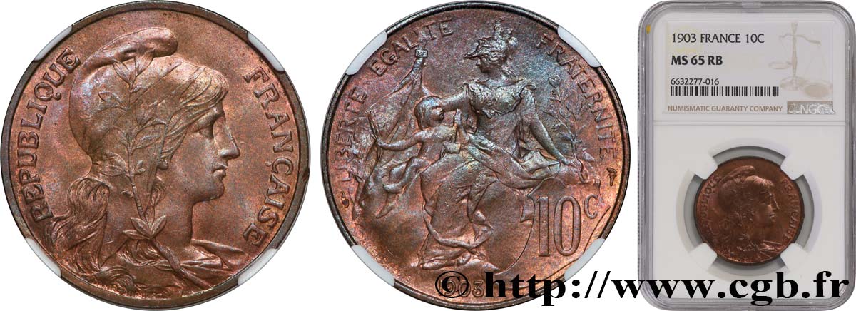 10 centimes Daniel-Dupuis 1903  F.136/12 FDC65 NGC