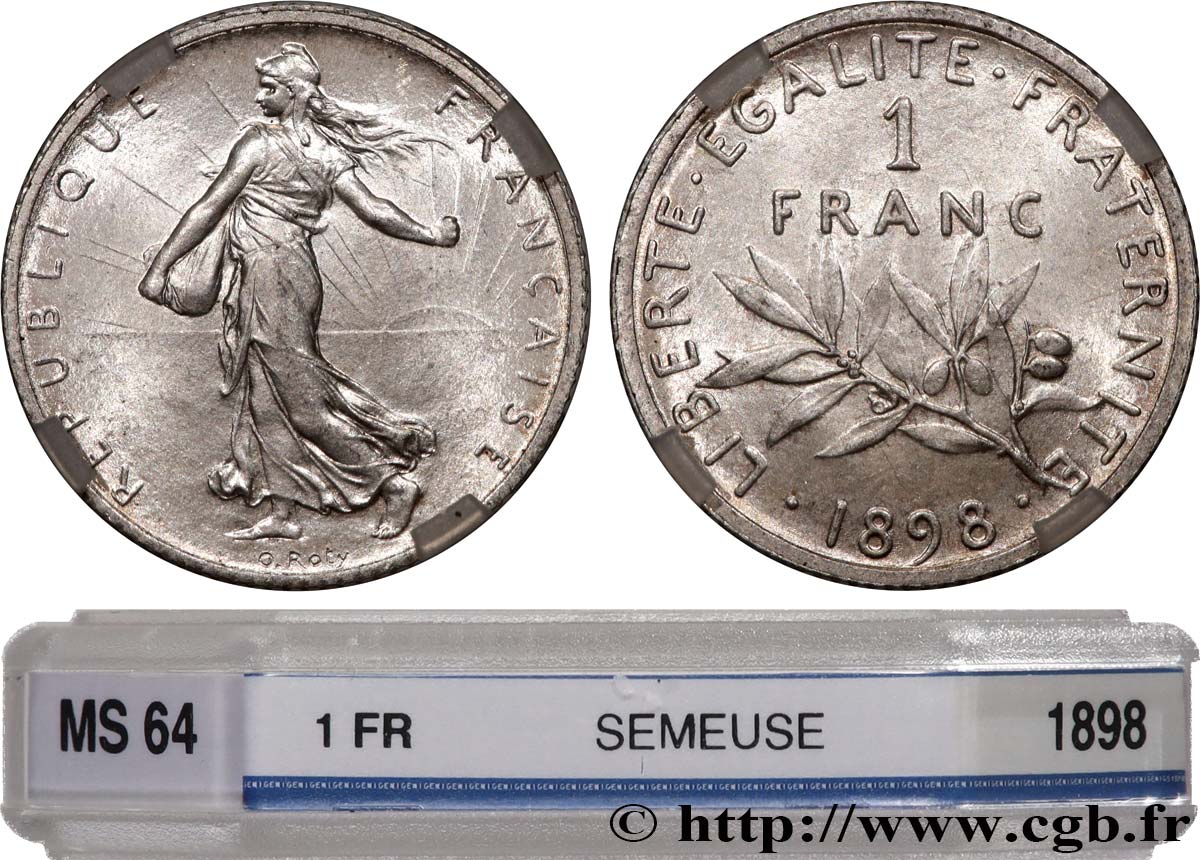 1 franc Semeuse 1898 Paris F.217/1 SPL64 GENI