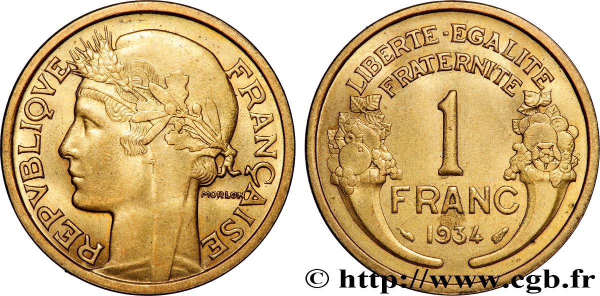 1 franc Morlon 1934 Paris F.219/5 fST63 