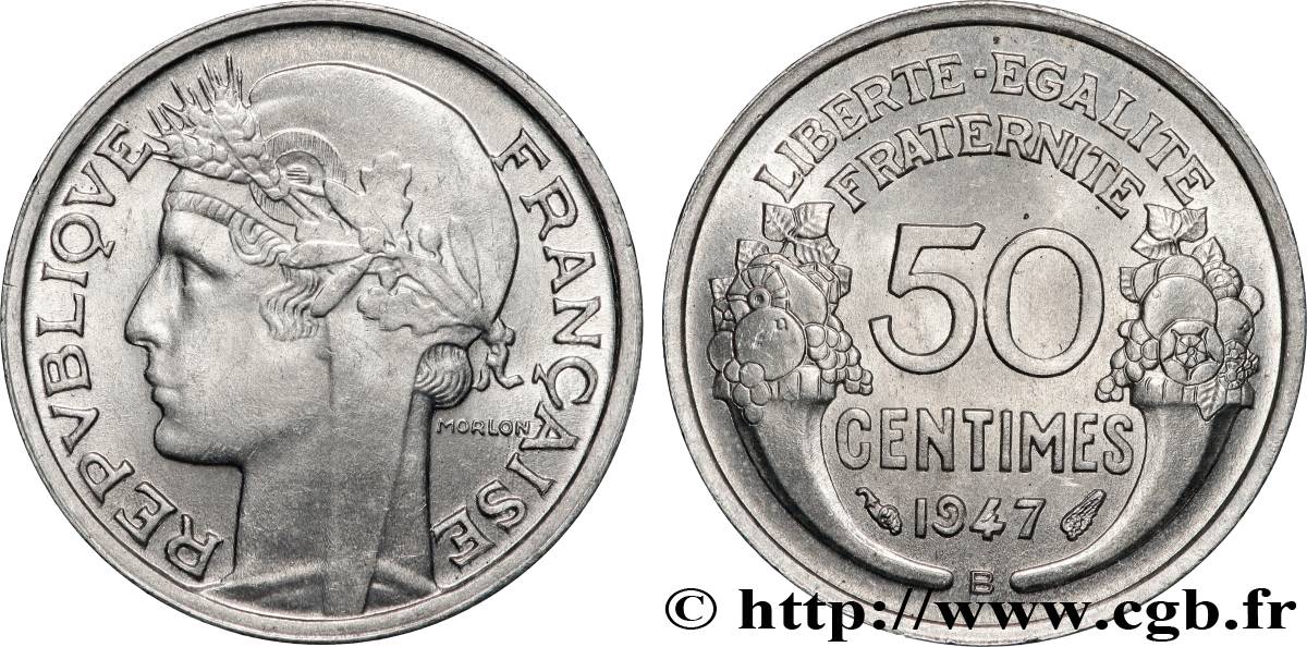 50 centimes Morlon, légère 1947 Beaumont-le-Roger F.194/11 fST64 