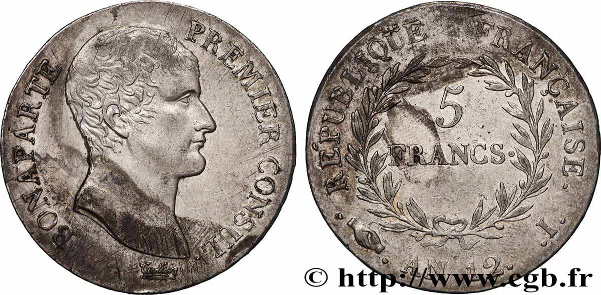 5 francs Bonaparte Premier Consul 1804 Limoges F.301/16 BB 