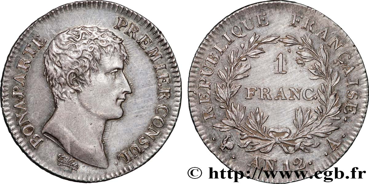 1 franc Bonaparte Premier Consul 1804 Paris F.200/8 SUP+ 