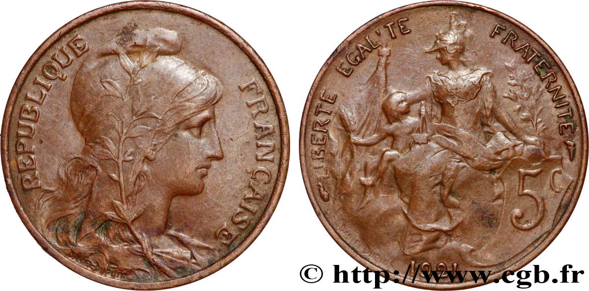 5 centimes Daniel-Dupuis 1921 Paris F.119/32 XF 