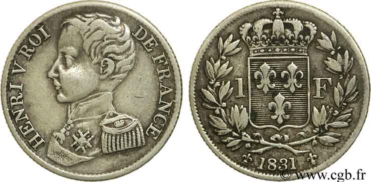 1 franc 1831  VG.2705  TTB40 