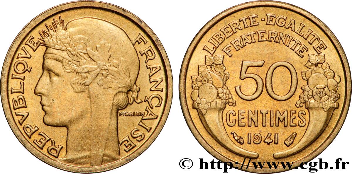 50 centimes Morlon 1941  F.192/18 MS65 