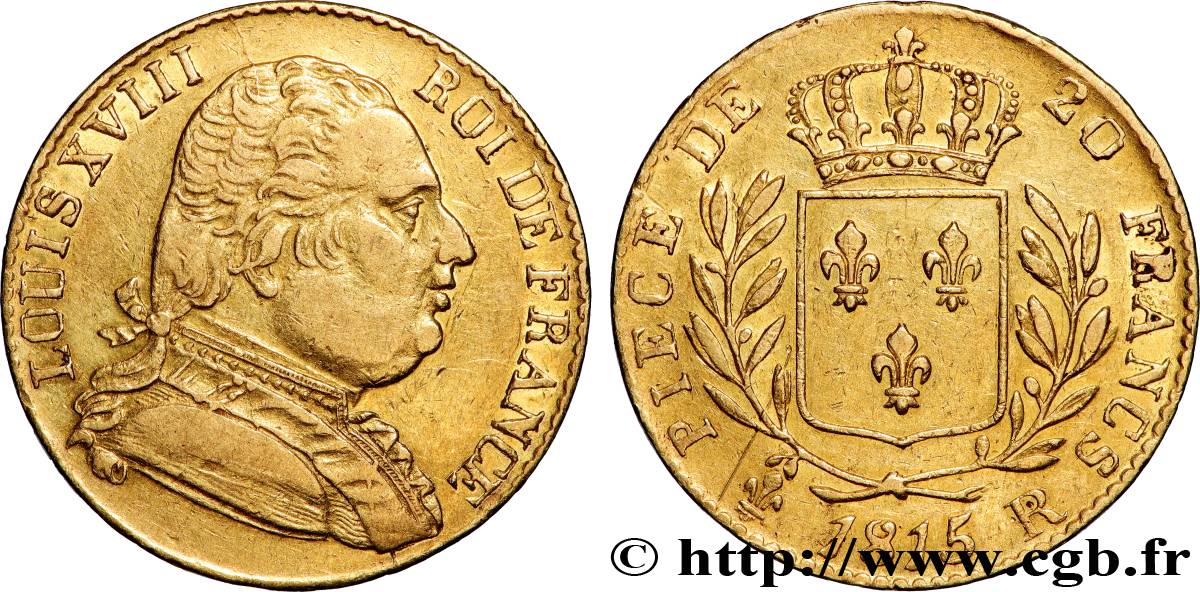 20 francs or Londres 1815 Londres F.518/1 TTB 