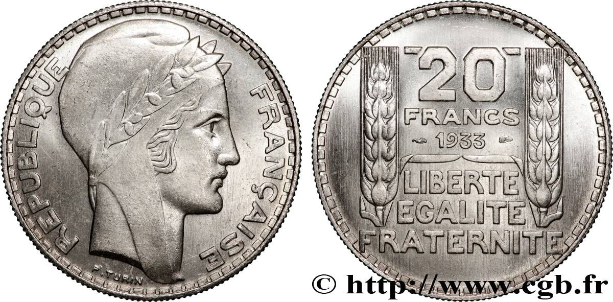 20 francs Turin, Rameaux Longs 1933  F.400/5 SPL63 