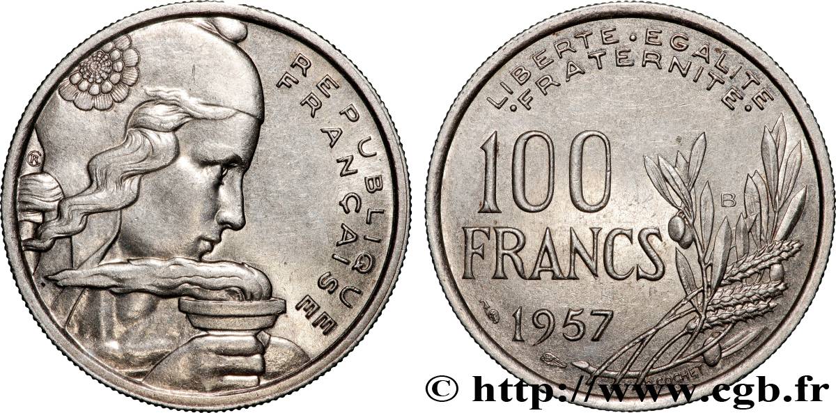 100 francs Cochet 1957 Beaumont-Le-Roger F.450/11 SUP+ 