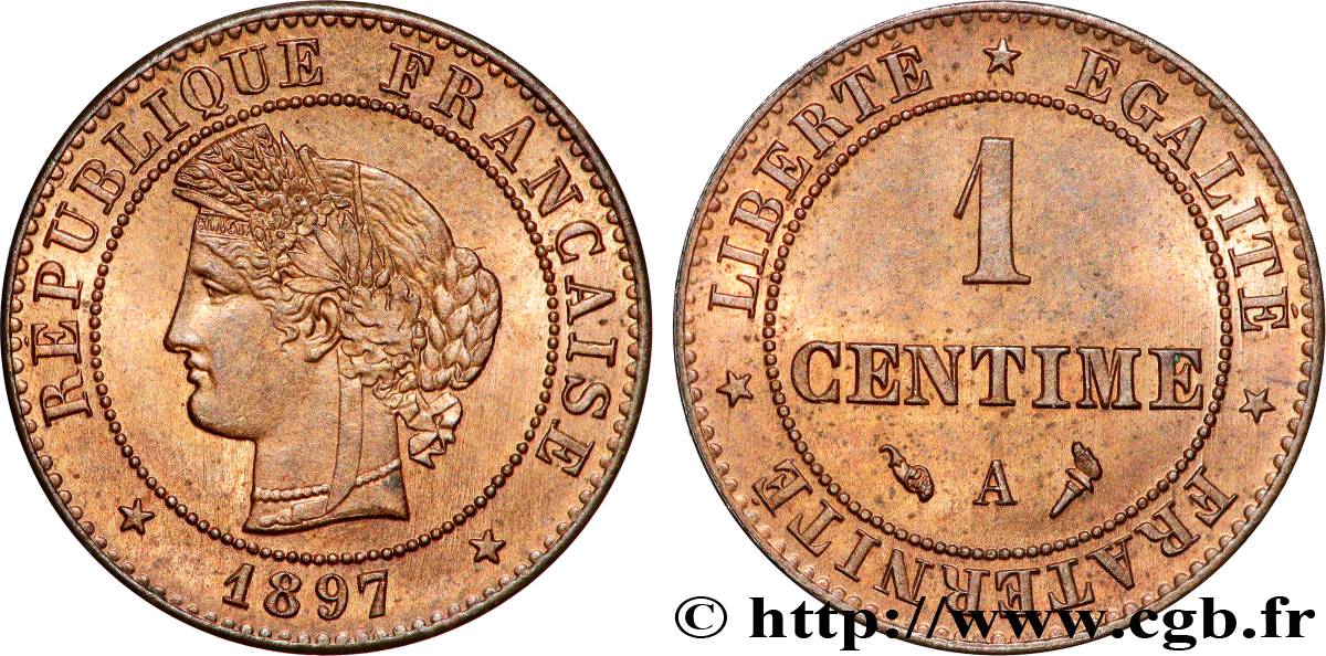 1 centime Cérès 1897 Paris F.104/24 SUP62 
