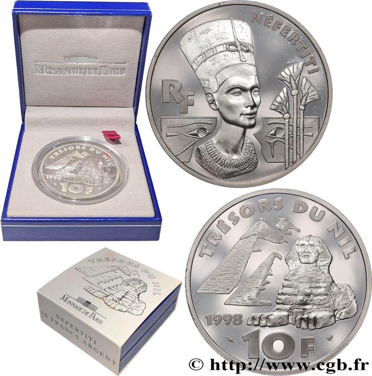 Belle Épreuve 10 Francs - Nefertiti 1998 Paris F.1316 1 FDC 