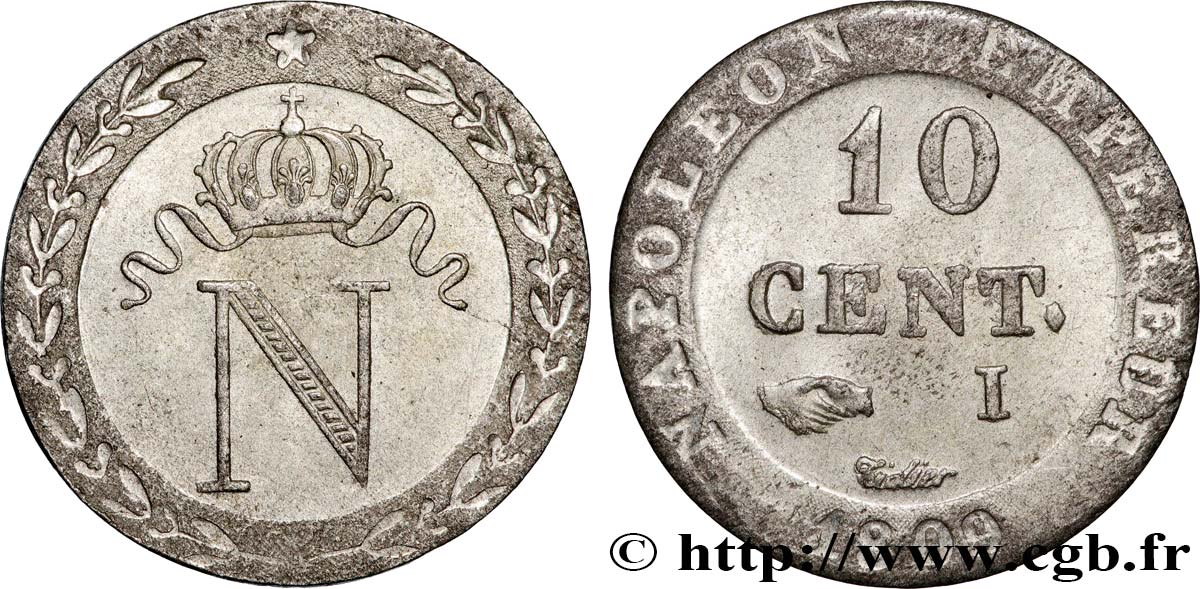 10 cent. à l N couronnée 1809 Limoges F.130/15 MS62 