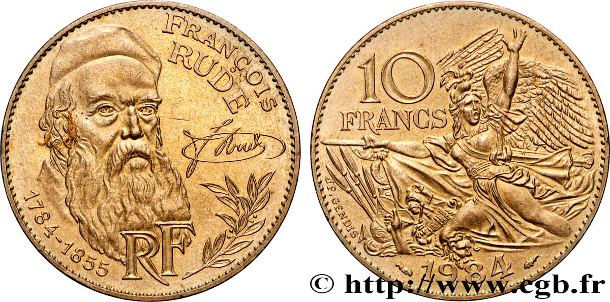 10 francs François Rude 1984  F.369/2 VZ+ 