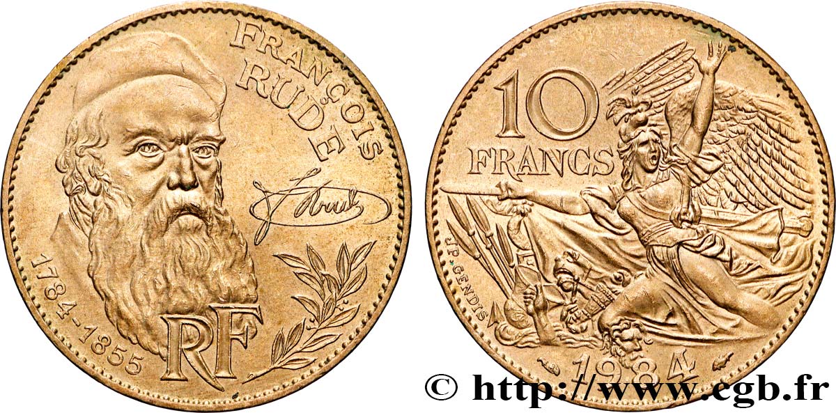 10 francs François Rude 1984  F.369/2 SUP+ 