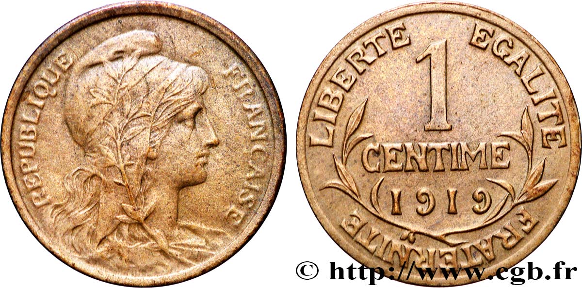 1 centime Daniel-Dupuis 1919 Paris F.105/18 AU 