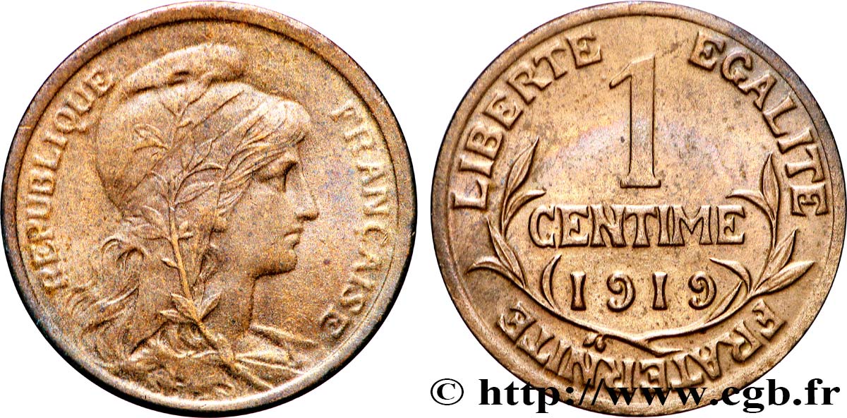 1 centime Daniel-Dupuis 1919 Paris F.105/18 SUP 