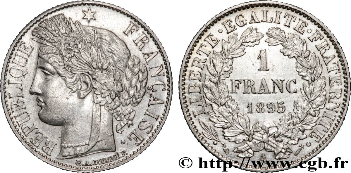 1 franc Cérès, IIIe République 1895 Paris F.216/13 TTB+ 