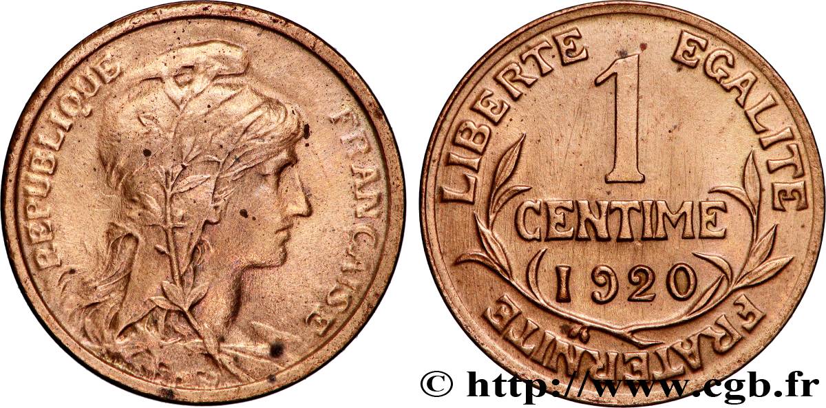 1 centime Daniel-Dupuis 1920  F.105/19 MS 