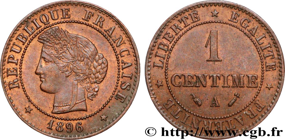 1 centime Cérès 1896 Paris F.104/23 MS 
