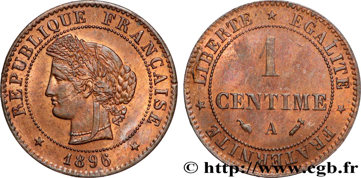 1 centime Cérès 1896 Paris F.104/23 fST 