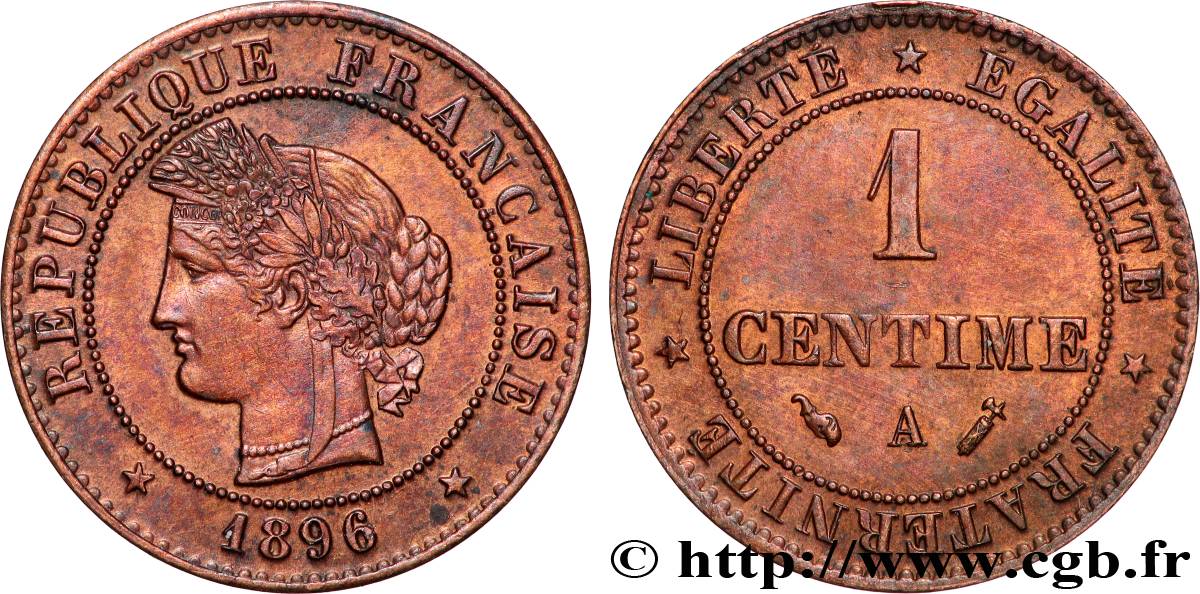 1 centime Cérès 1896 Paris F.104/23 fST 