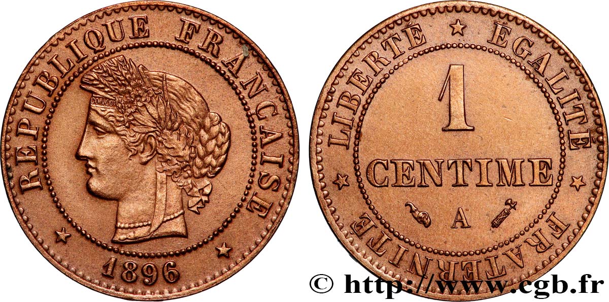 1 centime Cérès 1896 Paris F.104/23 EBC+ 