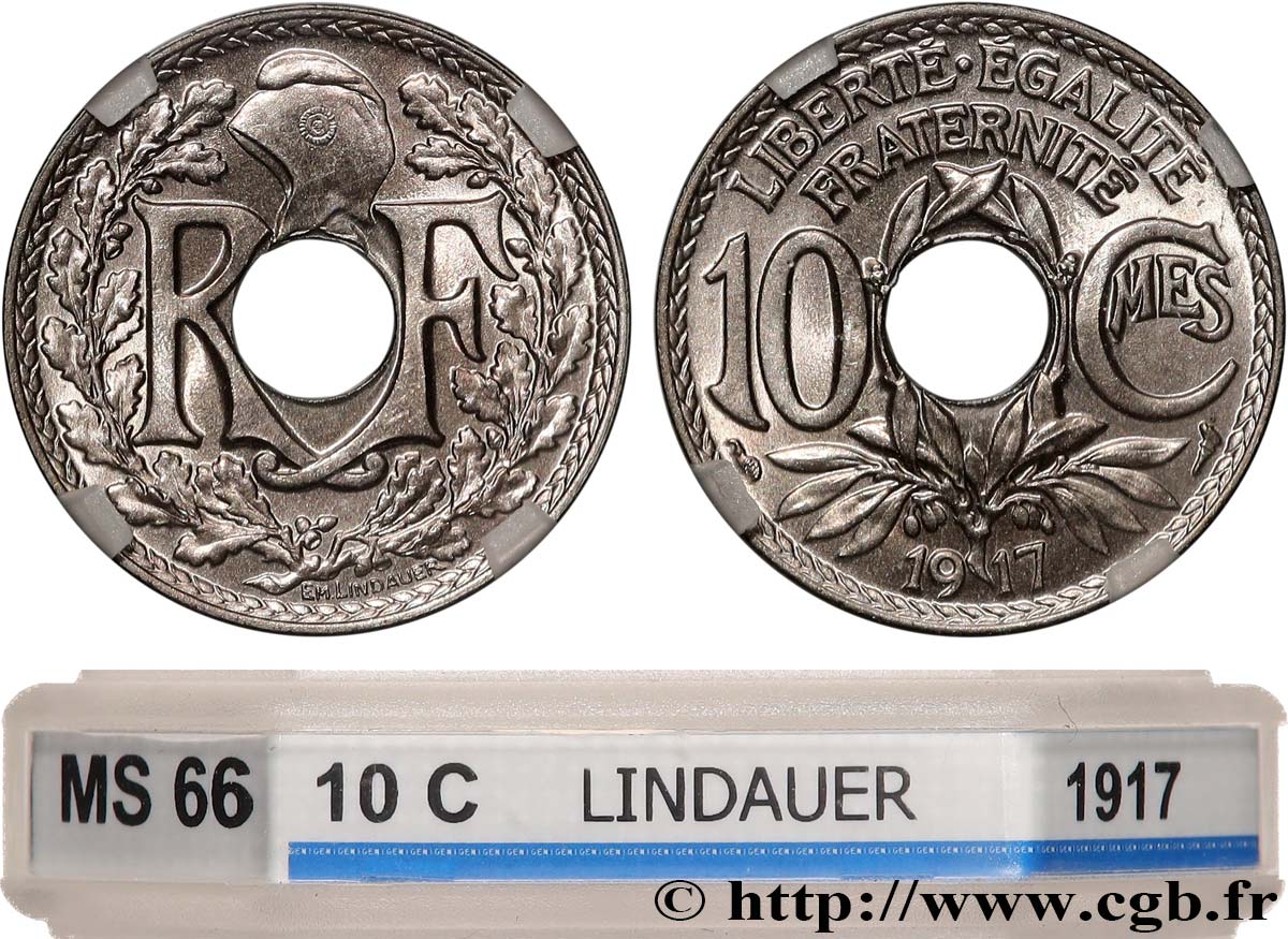 10 centimes Lindauer 1917  F.138/1 FDC66 GENI