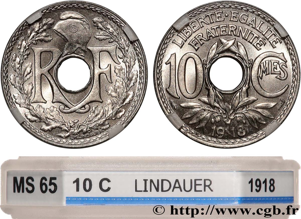 10 centimes Lindauer 1918  F.138/2 FDC65 GENI