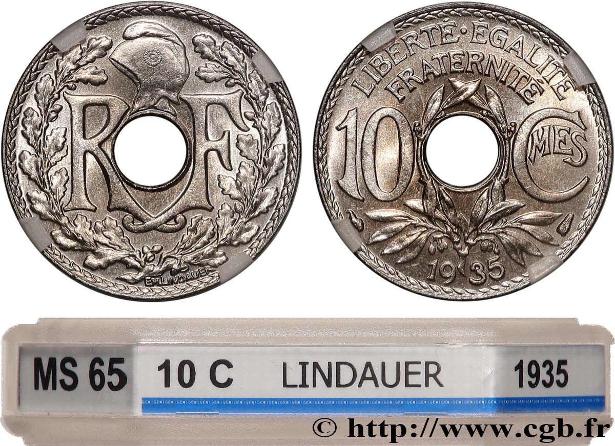 10 centimes Lindauer 1935  F.138/22 FDC65 GENI