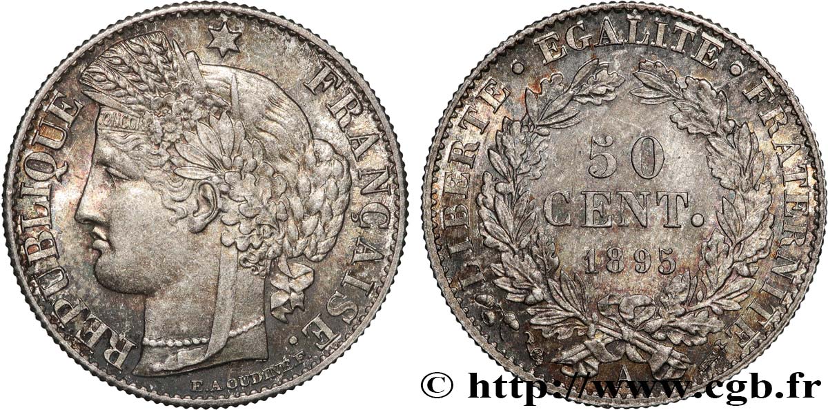 50 centimes Cérès, IIIe République 1895 Paris F.189/16 SC63 