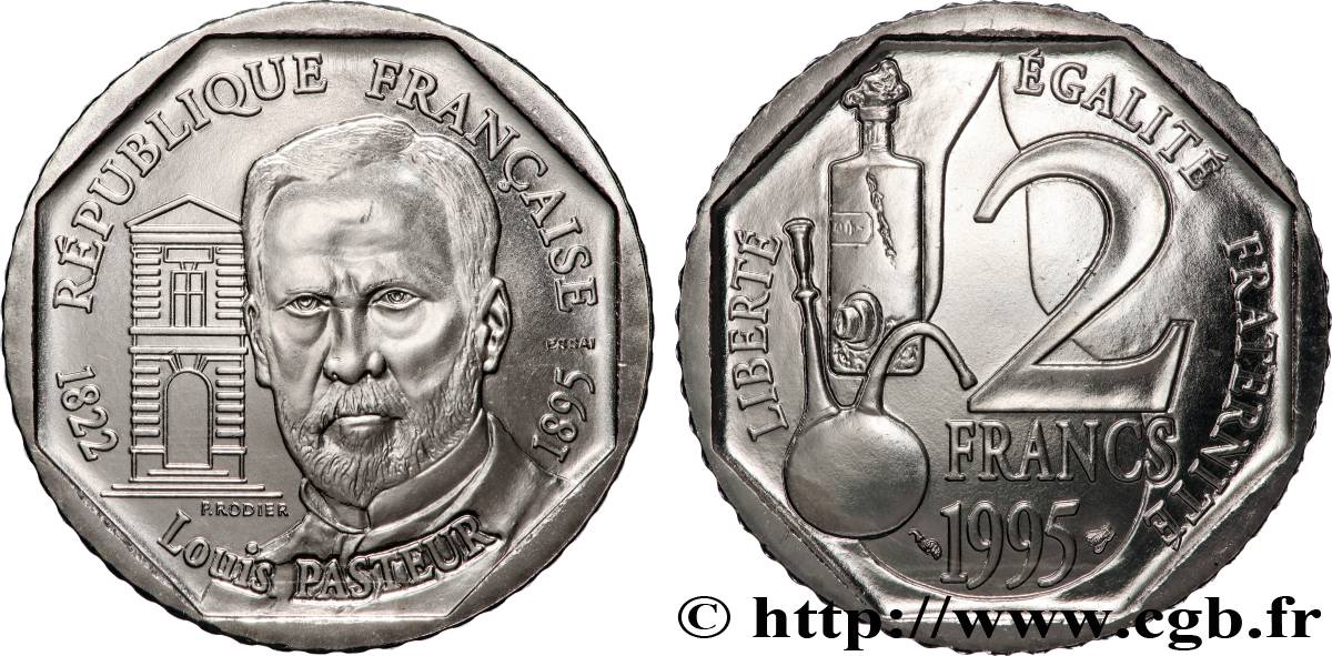 Essai de 2 francs Louis Pasteur 1995 Pessac F.274/1 FDC 