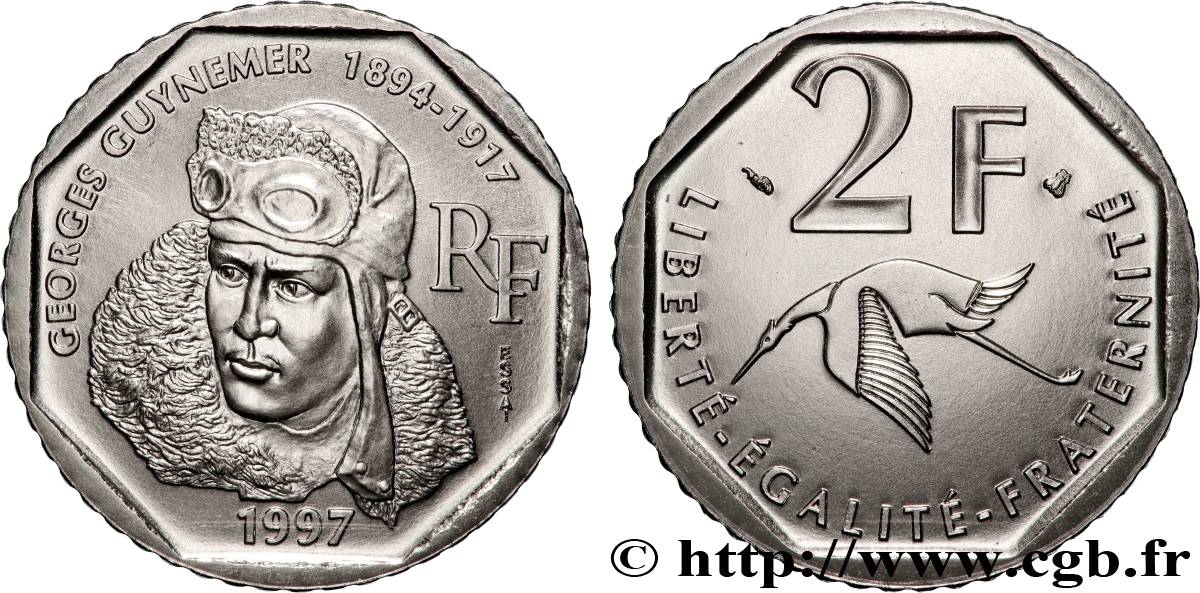 Essai de 2 francs Georges Guynemer 1997 Pessac F.275/1 FDC 