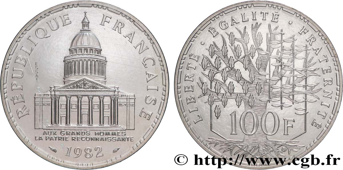 Essai de 100 francs Panthéon 1982 Pessac F.451/1 FDC 