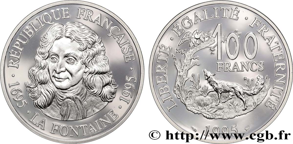 Belle Épreuve 100 francs - La Fontaine 1995  F5.1656 1 FDC 