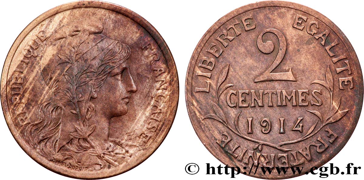 2 centimes Daniel-Dupuis 1914 Paris F.110/17 VZ+ 