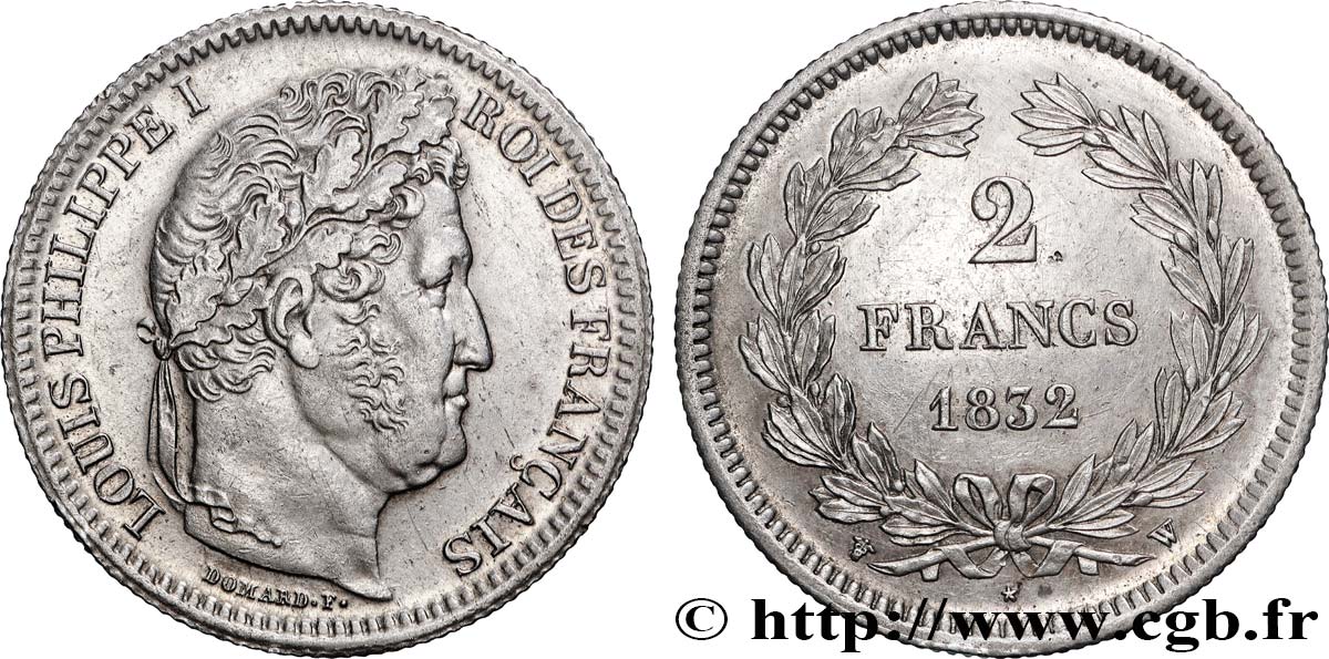 2 francs Louis-Philippe 1832 Lille F.260/16 AU 
