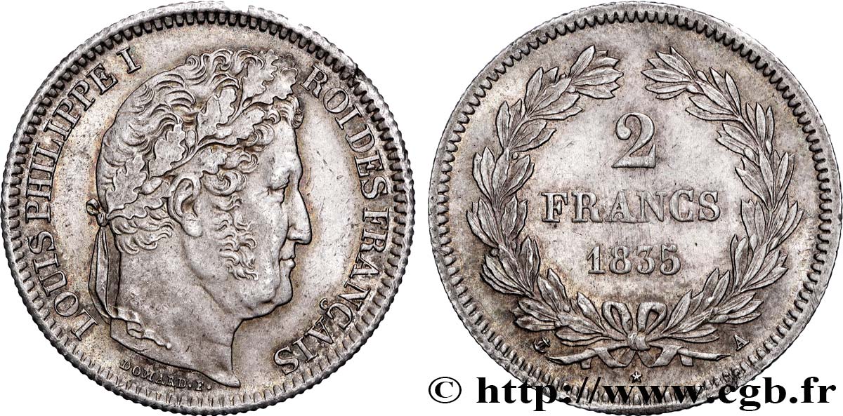 2 francs Louis-Philippe 1835 Paris F.260/42 SPL 