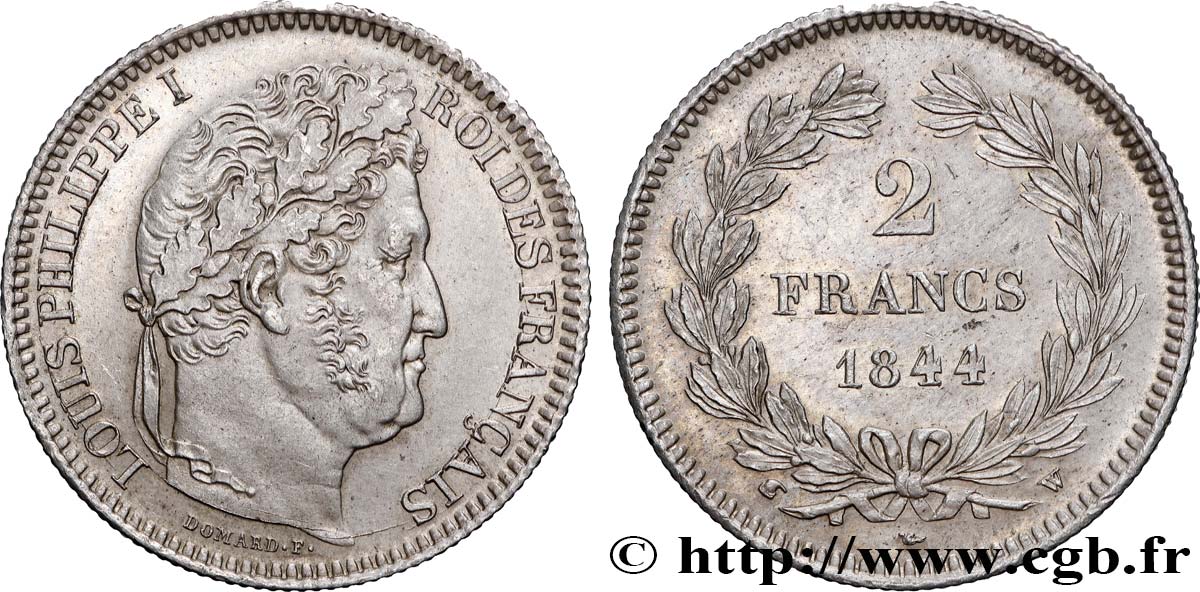 2 francs Louis-Philippe 1844 Lille F.260/101 SPL60 
