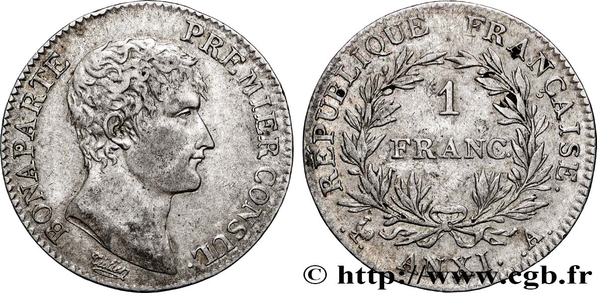 1 franc Bonaparte Premier Consul 1803 Paris F.200/1 BB45 