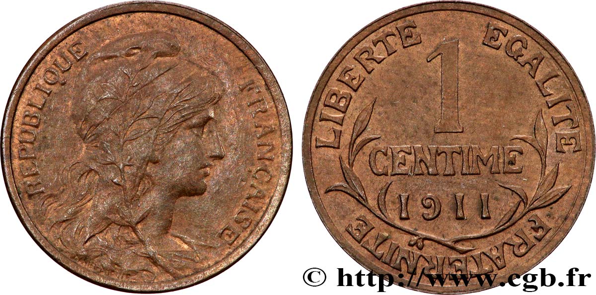 1 centime Daniel-Dupuis 1911 Paris F.105/13 MS60 