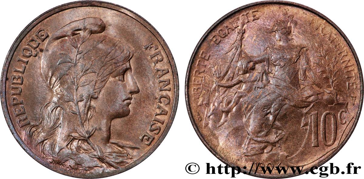 10 centimes Daniel-Dupuis 1904  F.136/13 SPL63 
