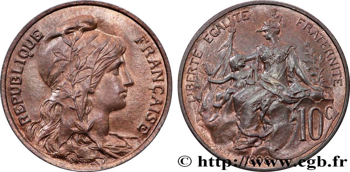 10 centimes Daniel-Dupuis 1898  F.136/5 SPL63 