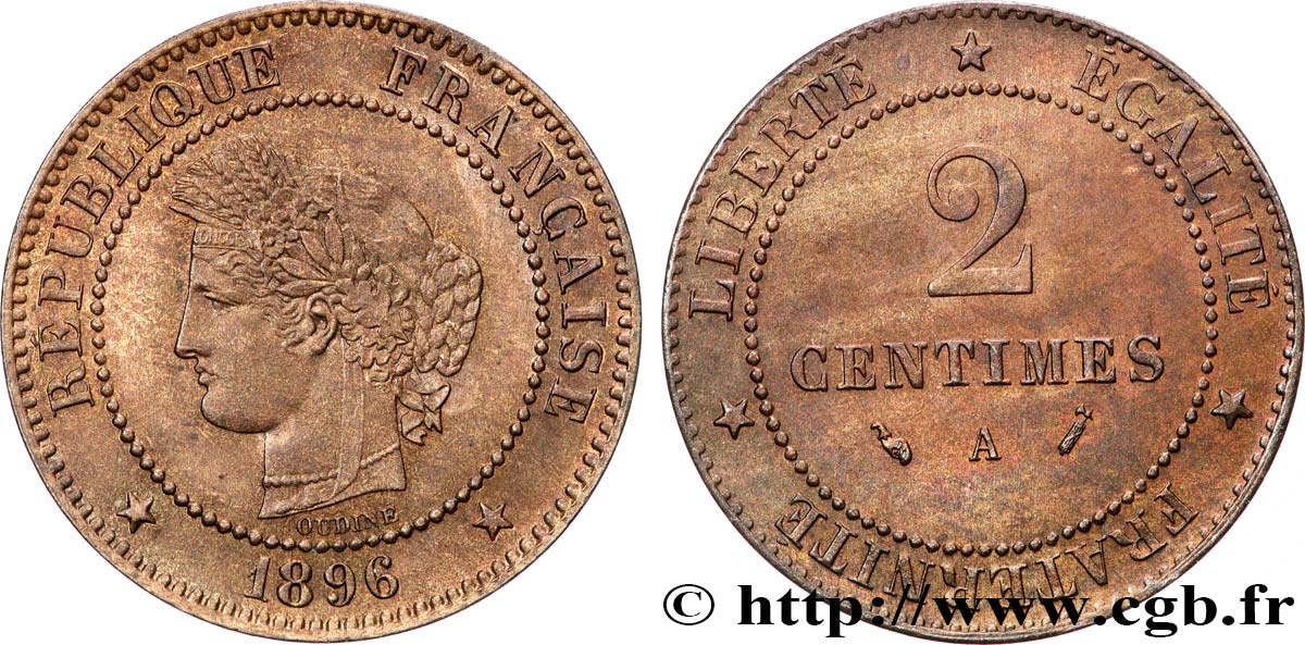 2 centimes Cérès 1896 Paris F.109/22 SC63 