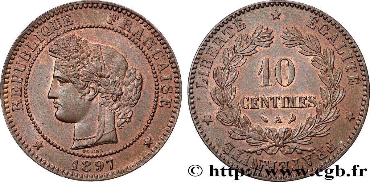 10 centimes Cérès 1897 Paris F.135/44 SPL63 