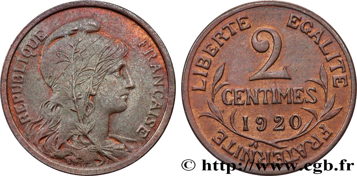 2 centimes Daniel-Dupuis 1920 Paris F.110/20 SPL63 