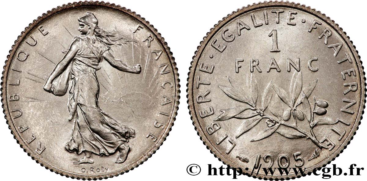 1 franc Semeuse 1905 Paris F.217/10 SUP62 