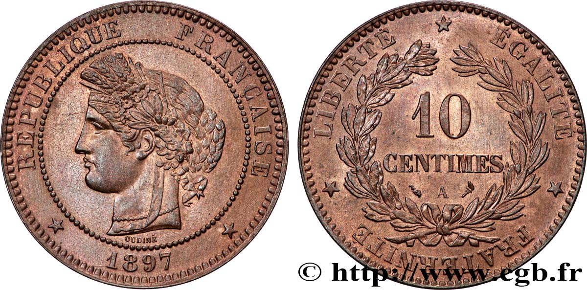 10 centimes Cérès 1897 Paris F.135/44 SPL63 